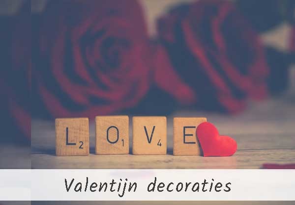 Valentijn versiering en decoratie