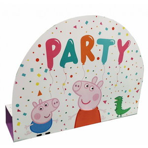 Uitnodigingskaartjes Peppa Pig rainbow 8 stuks