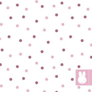Servetten Nijntje met stippen roze Op is Op