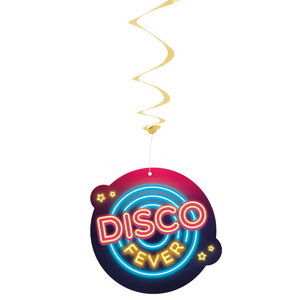 Hangdecoratie DISCO FEVER 2 stuks