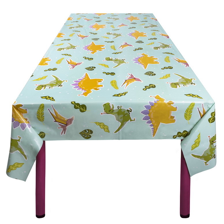 4-delige jungle-safari tafelkleed, 137 x 274 cm, luipaardprint, tijgerprint, zebraprint, giraffedruk, plastic tafelkleed, waterdichte tafelhoes voor verjaardag, jungle-safari-thema, feestaccessoires
