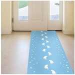 Blauwe loper met baby voetjes Op is Op
