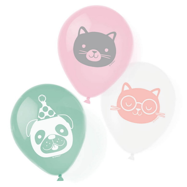 Ballonnen Happy Pets 6 stuks