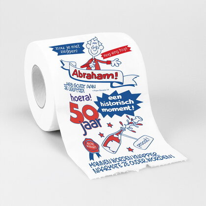 Toiletpapier 50 jaar Abraham