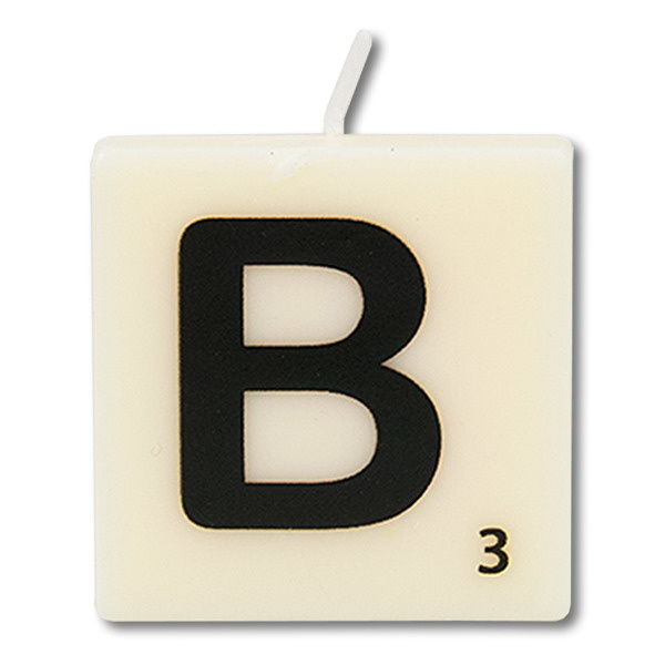Cijfer- / letterkaarsje - Scrabble - B