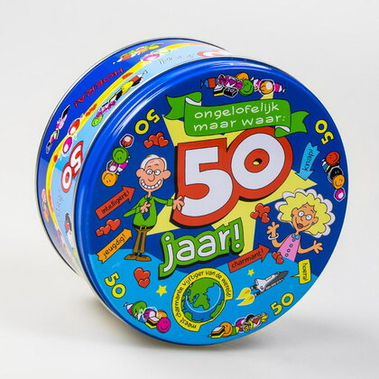 Snoep koekjestrommel 50 jaar