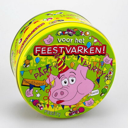 Snoep koekjestrommel Feestvarken