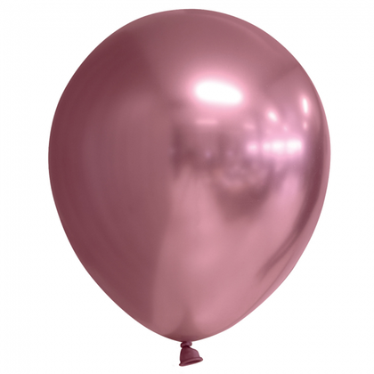 Chrome ballonnen roze 10 stuks