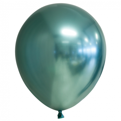 Chrome ballonnen groen 10 stuks