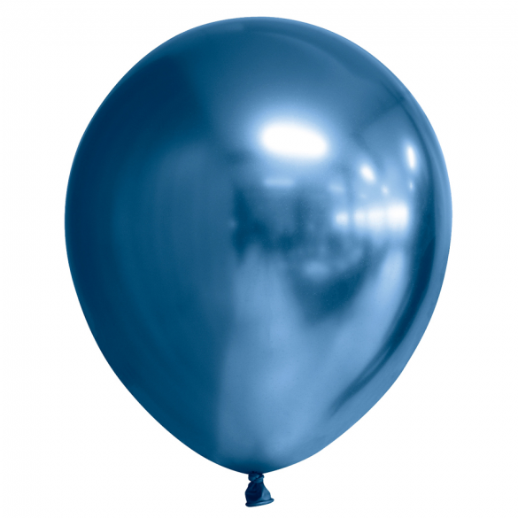Berouw Bangladesh Begin Chrome ballonnen blauw 10 stuks - Feestartikelen.nl