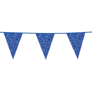 Slingers glitter donkerblauw 6 meter