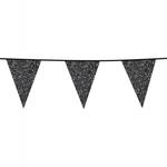 Slingers glitter zwart 6 meter