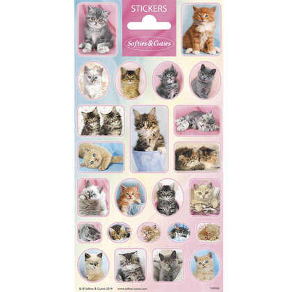 Stickers katjes 24 stuks