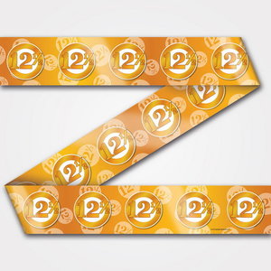 Decoratie lint 12.5 jaar getrouwd Op is Op