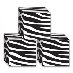 Tafeldecoraties zebra blokken 3 stuks Op is Op