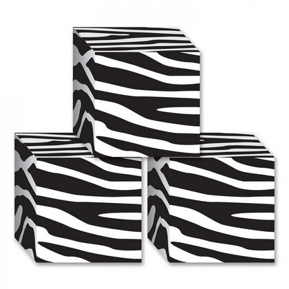 Tafeldecoraties zebra blokken 3 stuks Op is Op