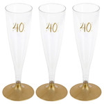 Party Proost glas 40 jaar 6 stuks Op is Op