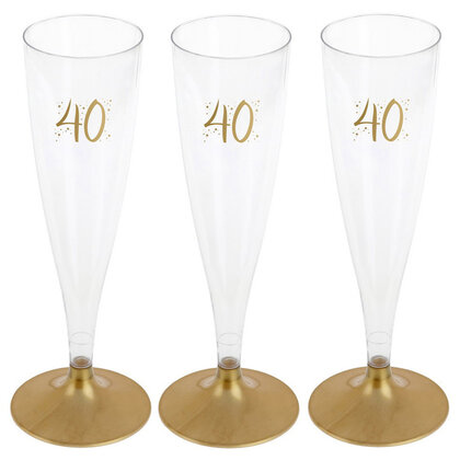 Party Proost glas 40 jaar 6 stuks