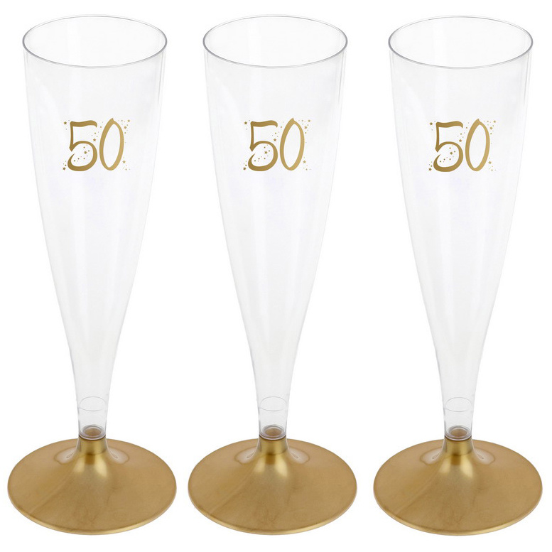 Party Proost glas 50 jaar 6 stuks