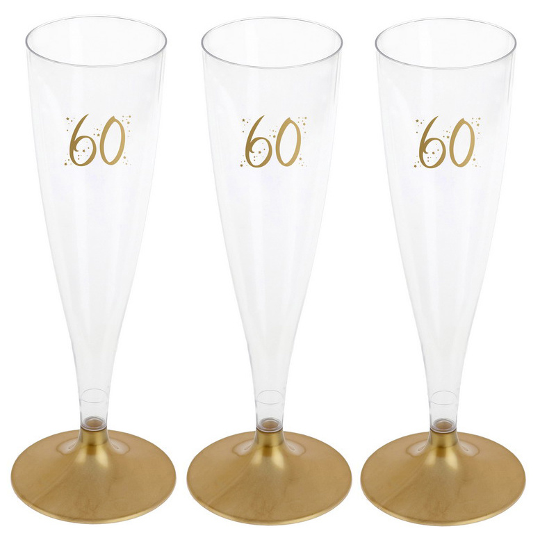 Party Proost glas 60 jaar 6 stuks
