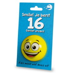 Stressbal Smile Je bent 16 Geniet ervan