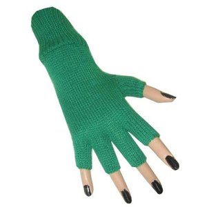 Handschoenen vingerloos donkergroen Op is Op