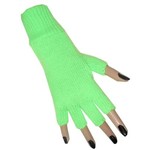 Handschoenen vingerloos fluor groen Op is Op