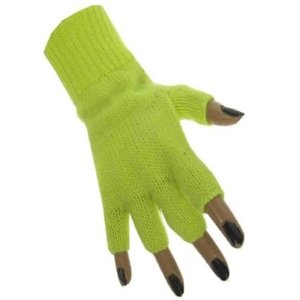 Handschoenen vingerloos fluor geel