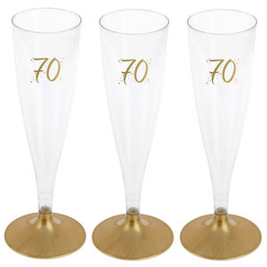 Party Proost glas 70 jaar 6 stuks Op is Op