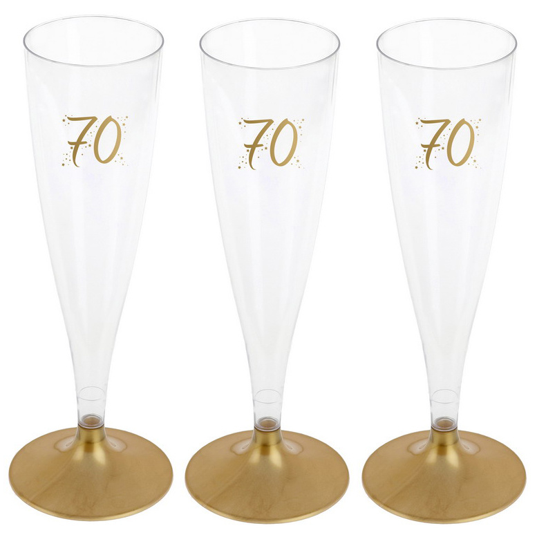 Party Proost glas 70 jaar 6 stuks