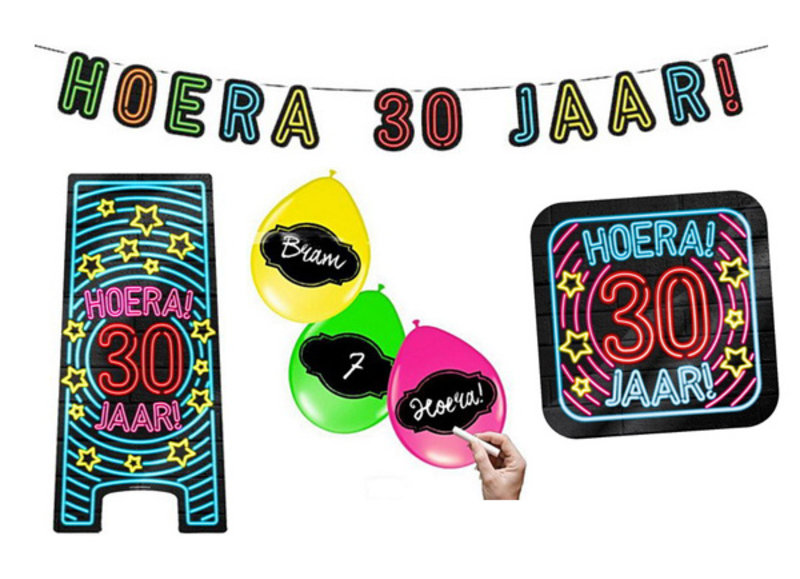 30 jaar neon party