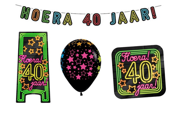 40 jaar neon party