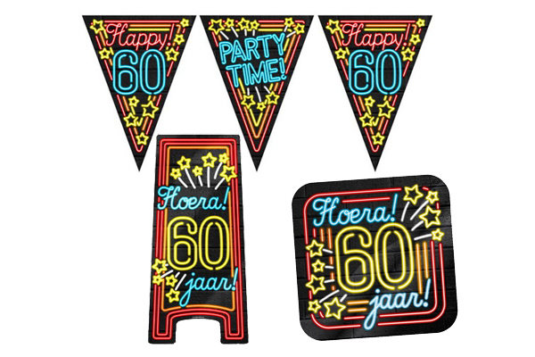 60 jaar neon party