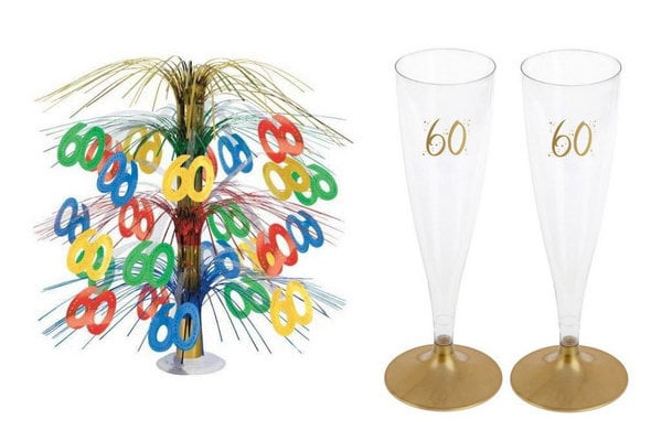 60 jaar tafeldecoraties