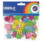 Foam stickers glitter bloemen 25 stuks