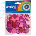 Foam stickers glitter hartjes 132 stuks Op is Op