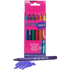 Glitterstiften 6 stuks Op is Op