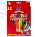 Potloden jumbo 12 stuks met puntenslijper Op is Op