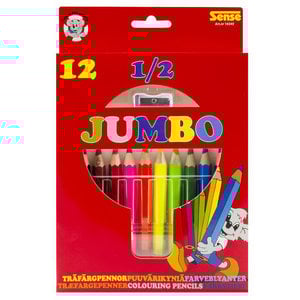 Potloden jumbo 12 stuks met puntenslijper Op is Op