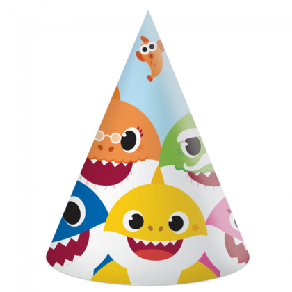 Hoedjes Baby Shark happy 6 stuks