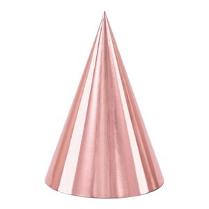 Hoedjes metallic rosé goud 6 stuks Op is Op