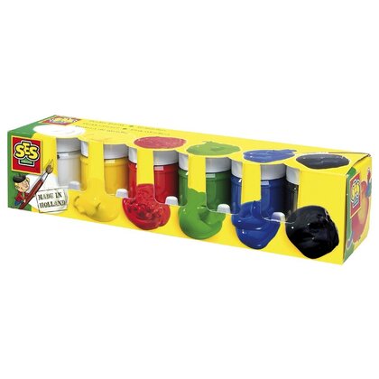 Plakkaatverf standaard kleuren 6 x 50ml