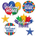 Decoraties Welcome Home stars 6 stuks
