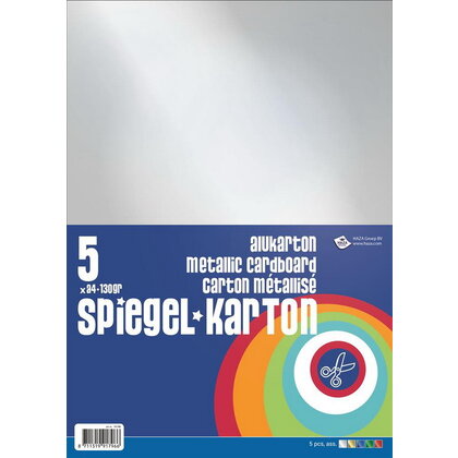 Spiegel karton 5 vellen A4 metallic