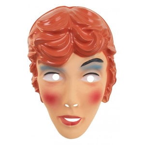Masker Sarah jong met oranje haar Op is Op