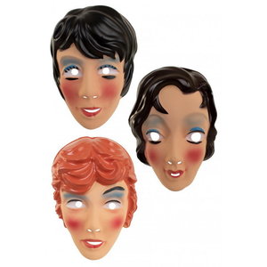 Masker Sarah jong met oranje haar Op is Op