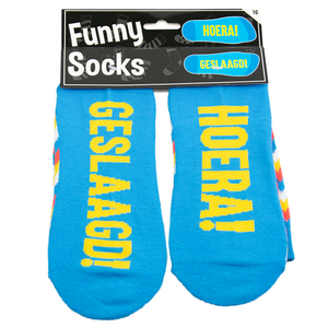 Sokken Hoera Geslaagd gekleurd Op is Op