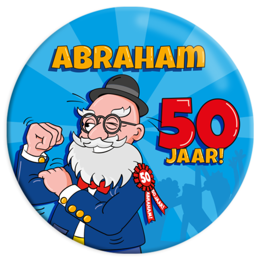 Afstotend Laster vraag naar Button 50 jaar abraham - Alle vrolijke Abraham cadeau's voor een feest -  Feestartikelen.nl