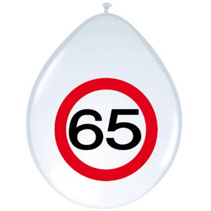 Ballonnen 65 jaar verkeersbord