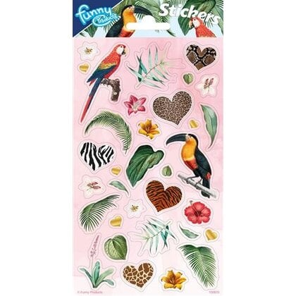 Stickers Jungle birds en Jungle figuren 34 stuks